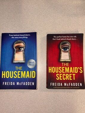 The Housemaid & The Housemaid's Secret by Freida McFadden - Blue & Red Covers